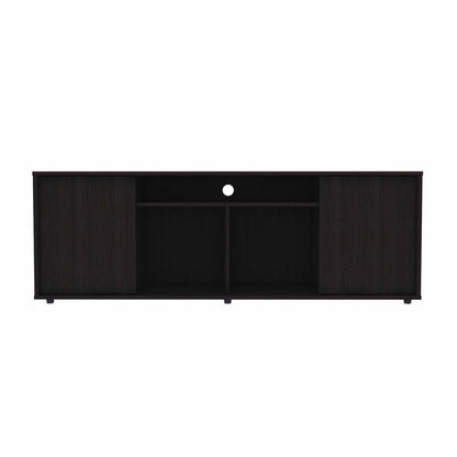 Tv Stand Media Center With Two Cabinets - Black