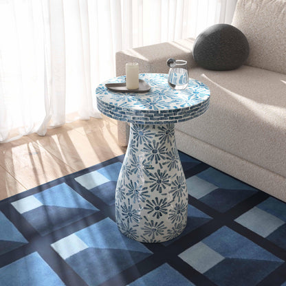 Halio - Checkered Shell Side Table