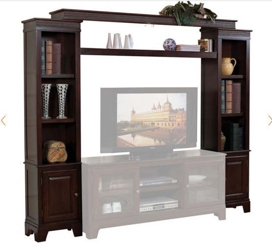 Modern Wood Entertainment Center - Dark Brown