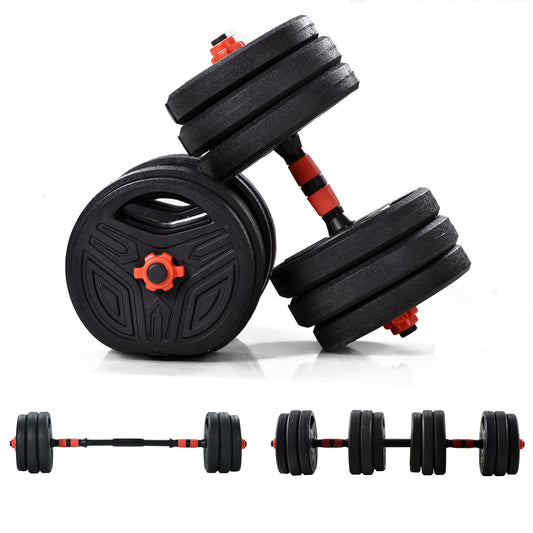 62 Lbs Weights Dumbbells Set, Adjustable Dumbbell Barbell Kettlebells Weight Pair, Kettlebells Design For Each Plate, Free Weights Dumbbells 3 In 1 Sets With Connector For Home Gym, Pair, Black