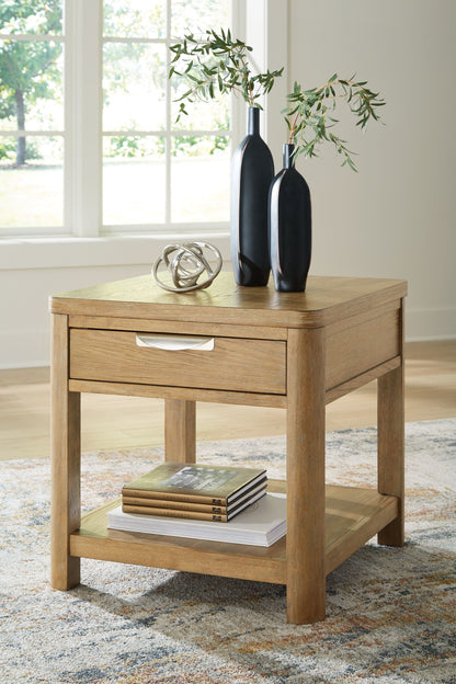 Rencott - Light Brown - Rectangular End Table