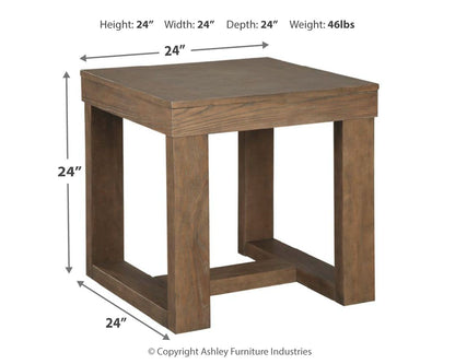 Cariton - Gray - Square End Table