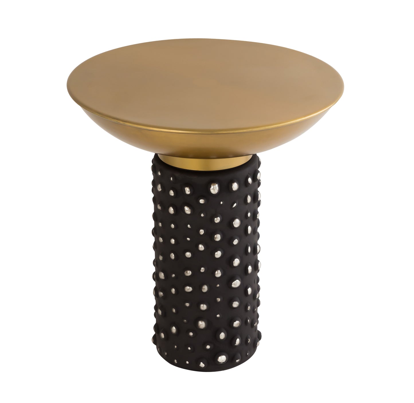 Blaze - Glass / Brass Side Table - Light Brown