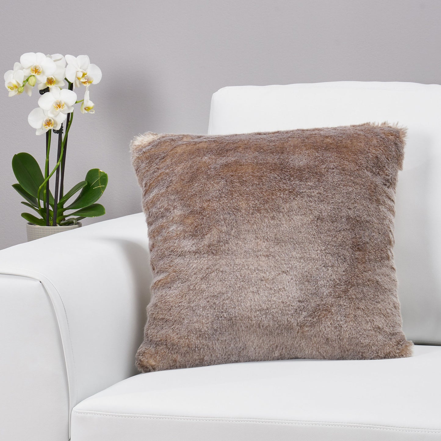 18” X 18” Throw Pillow - Light Brown