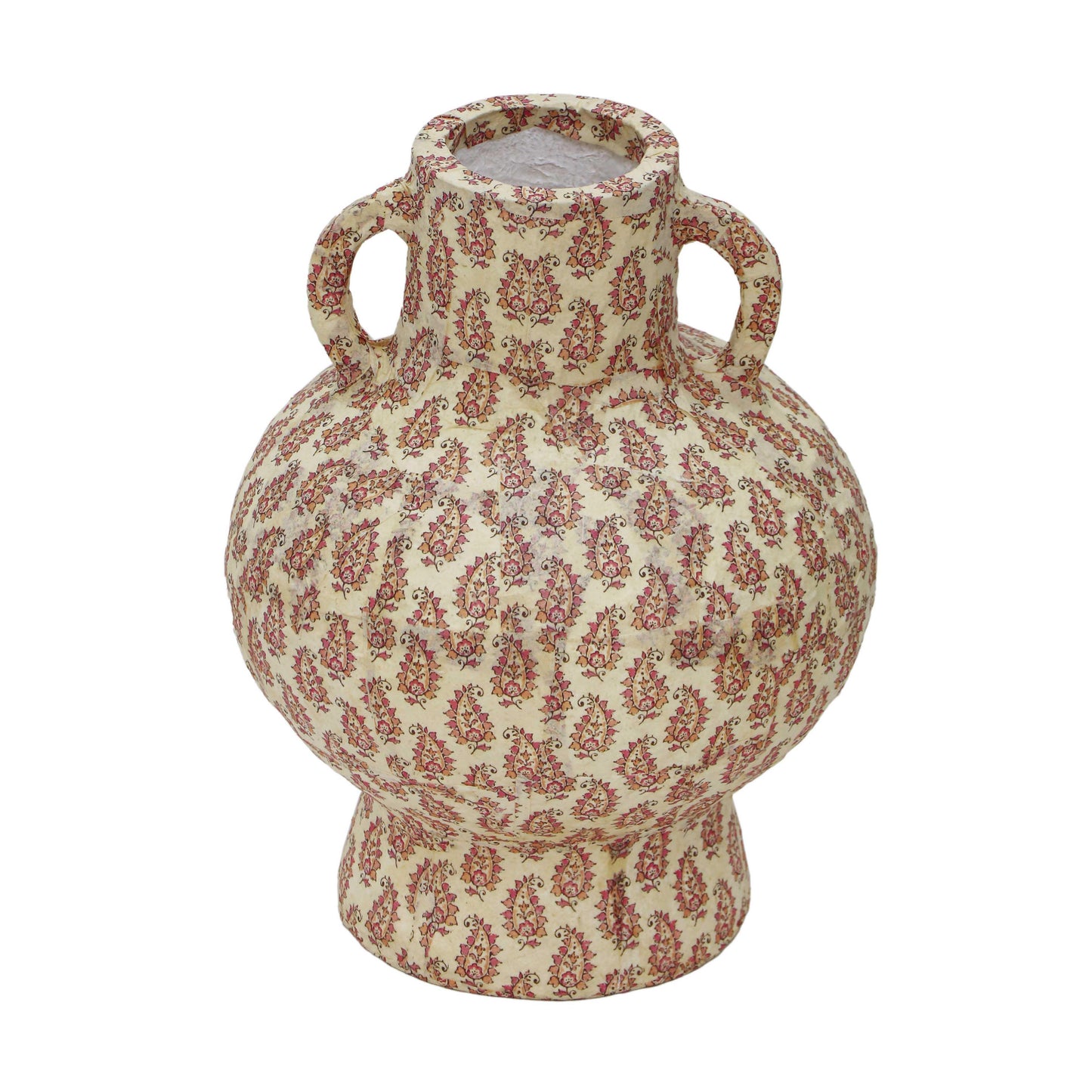 Cotton Mache - Paisley Vase - Peach