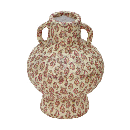 Cotton Mache - Paisley Vase - Peach