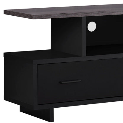 Top With Storage TV Stand - Black Gray