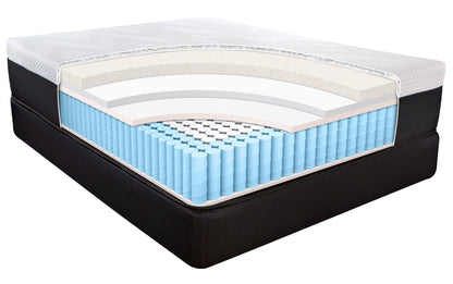 14" Full Hybrid Lux Memory Foam And Wrapped Coil Mattress - White / Black