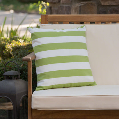 Coronado Stripe Square Pillow - Green