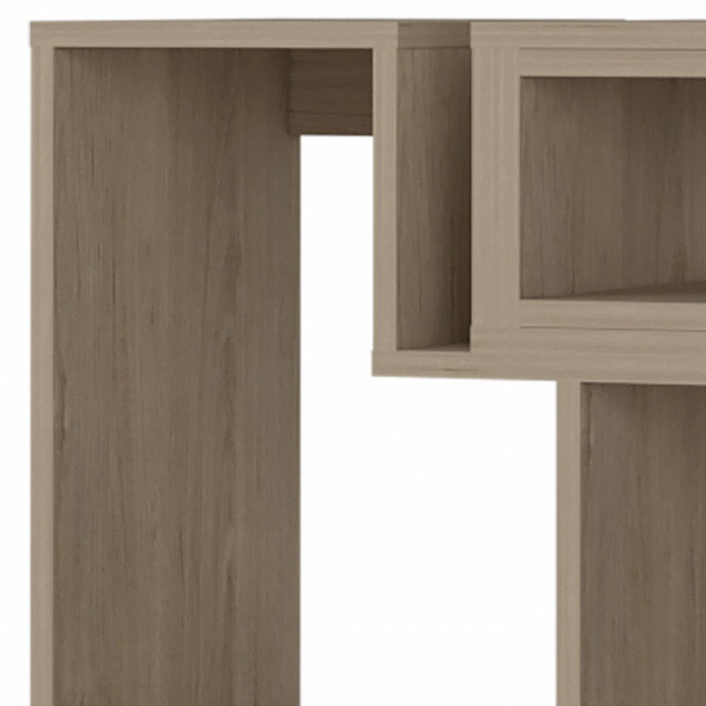 Particle Board Open Shelving TV Stand - Wood Brown