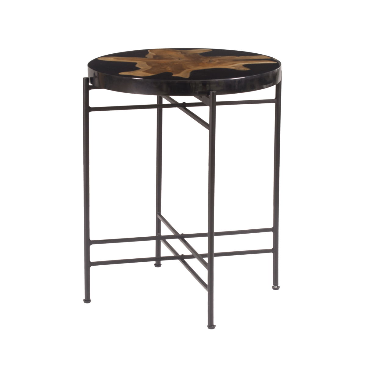 Side Table - Black / Brown