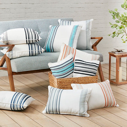 Printed Stripe 3M Scotchgard Outdoor Oblong Pillow