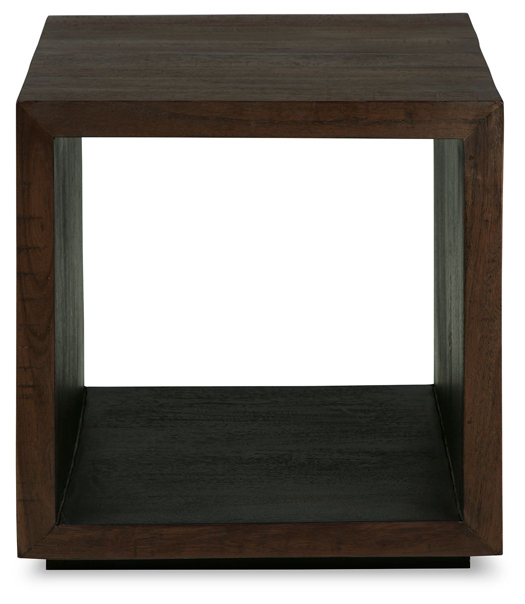 Hensington - Brown / Black - Square End Table