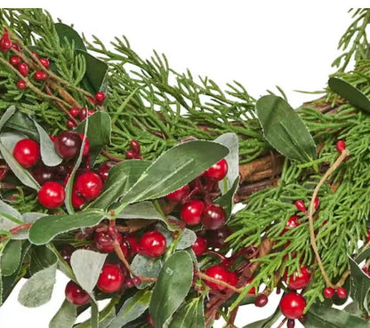 Olive Leaf Wreath With Red Berry