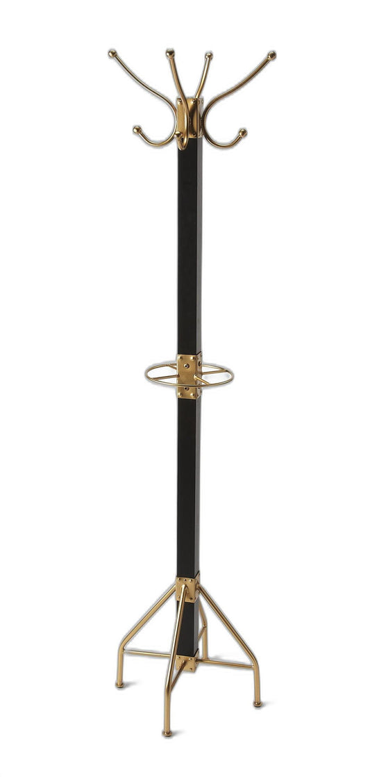 Logan Square Coat Rack Tree - Black / Gold