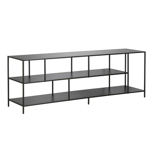 Metal Open Shelving, TV Stand - Black