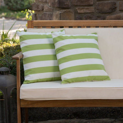 Coronado - Stripe Square Pillow - Green