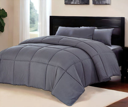 California King Medium Warmth Down Alternative Comforter - Dark Gray