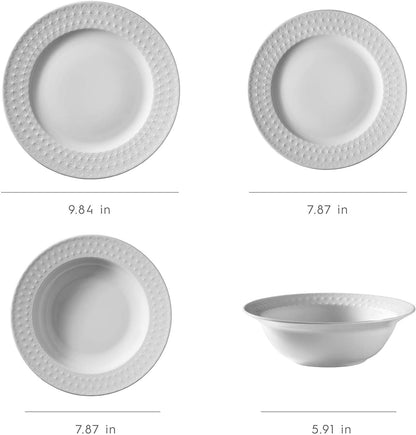 Fulya 16 Pieces Dinnerware Set - White