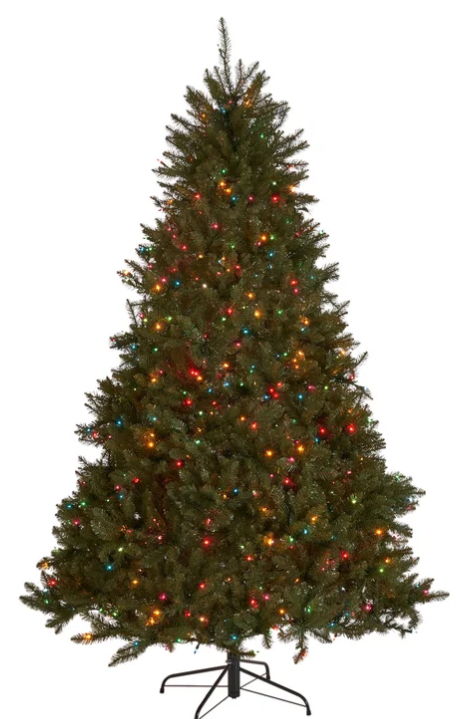 4.5" PE Mixed Spruce Tree With 250 Multi Lights - Ul (46%Pe) 529 Tips Dia:38