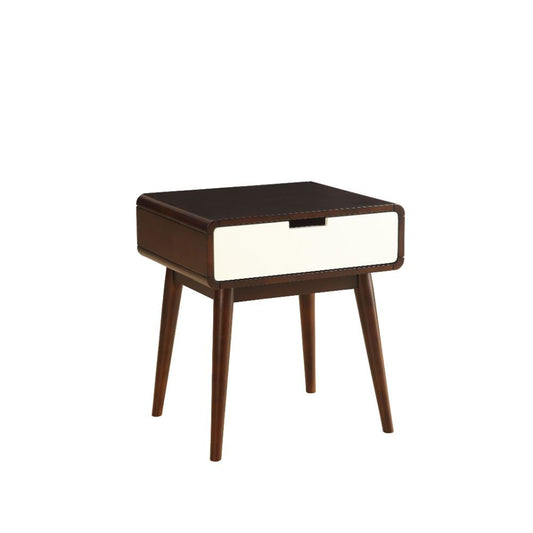 Christa - End Table - Espresso & White