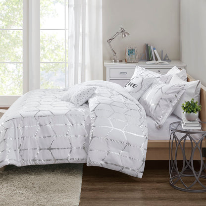 Raina Metallic Printed Comforter Set