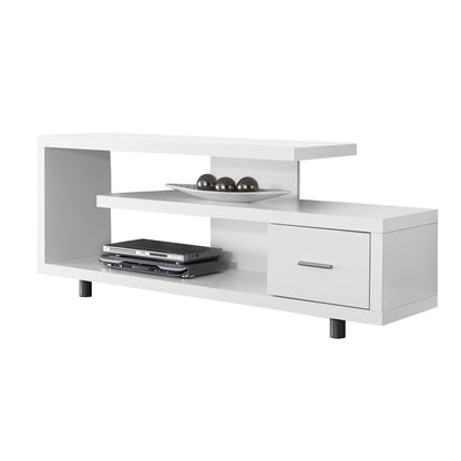 Open Shelving TV Stand - White