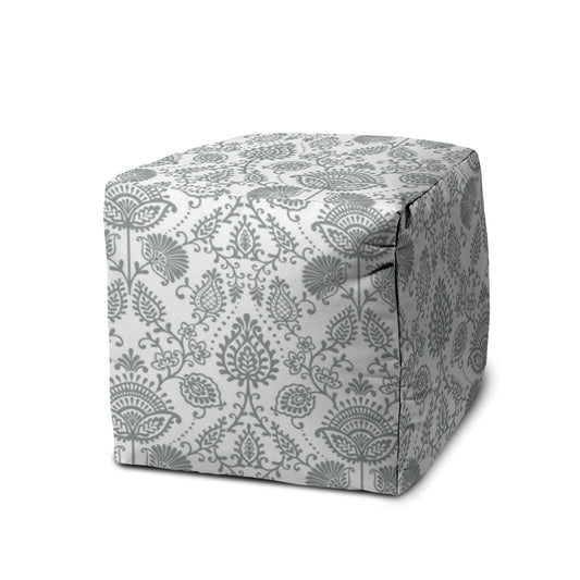 Cube, Indoor Outdoor Pouf Cover - Gray