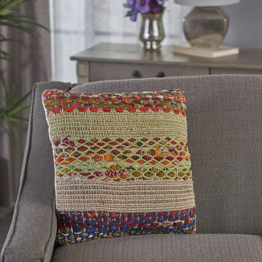 Layson Recycled Cotton Pillow, Multi