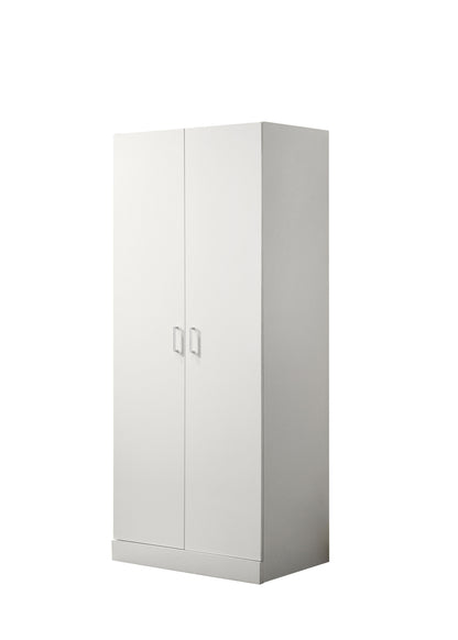 Michael - Double Door Wardrobe Cabinet Armoire With Shelf And Hanging Rod - White