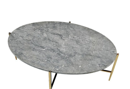 Tainte - Coffee Table - Faux Marble & Champagne Finish