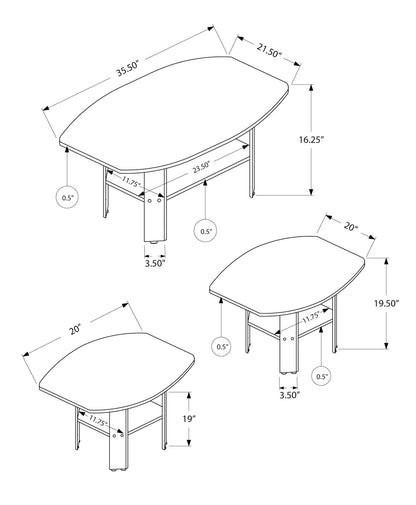 Table Set, Coffee, End, Side, Accent For Living Room (Set of 3)