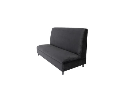 Velvet Loveseat - Black / Silver