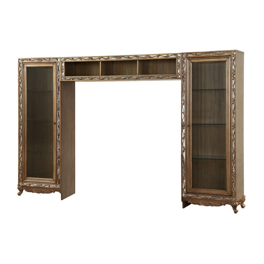 Entertainment Center - Ornate Antique Gold