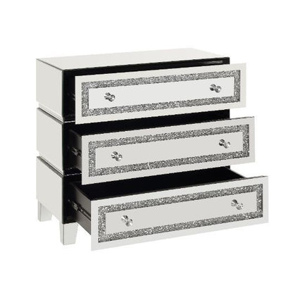 Noor - Cabinet - Mirrored & Faux Diamonds