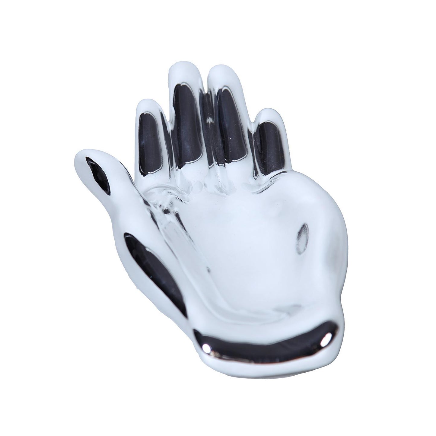 Ceramic Hand Sculpture In Silver - Functional And Decorative Piece For Your Home