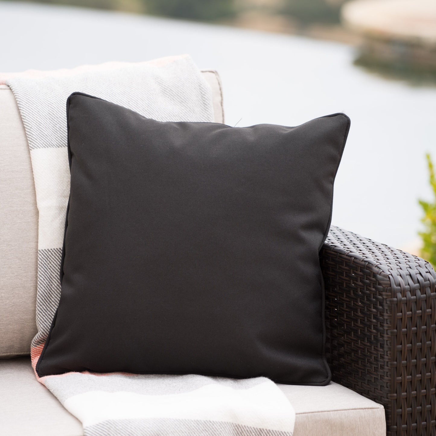 Coronado Square Pillow - Black