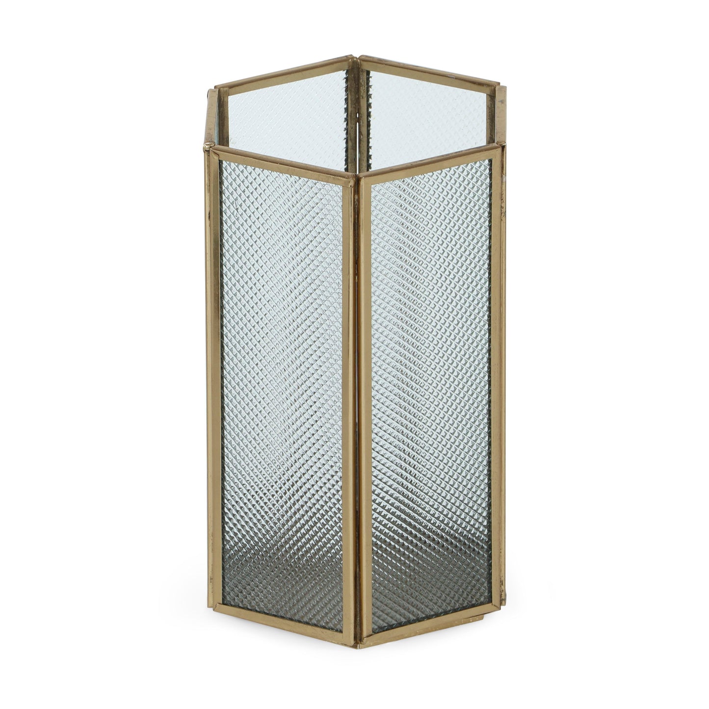 Nh-Home Living - T-Light Holder - Gold Glass