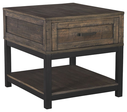 Johurst - Grayish Brown - Rectangular End Table