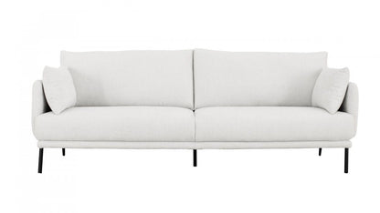 Modern Fabric Loveseat - White / Black