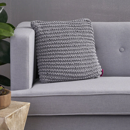 Knited Pillow - Light Gray