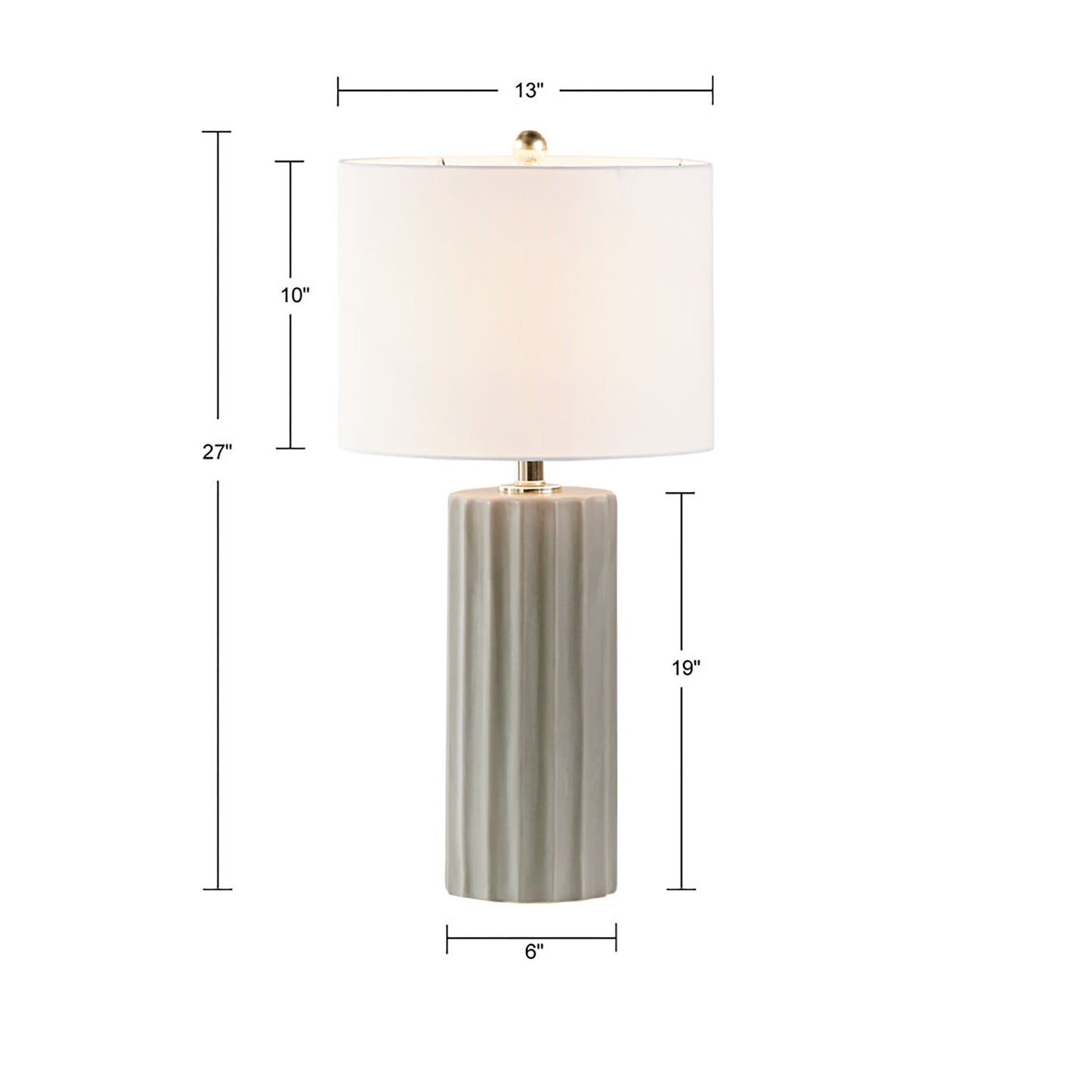 Glendale Ribbed Ceramic Table Lamp