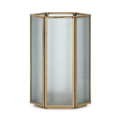 Nh-Home Living - T-Light Holder - Gold Glass