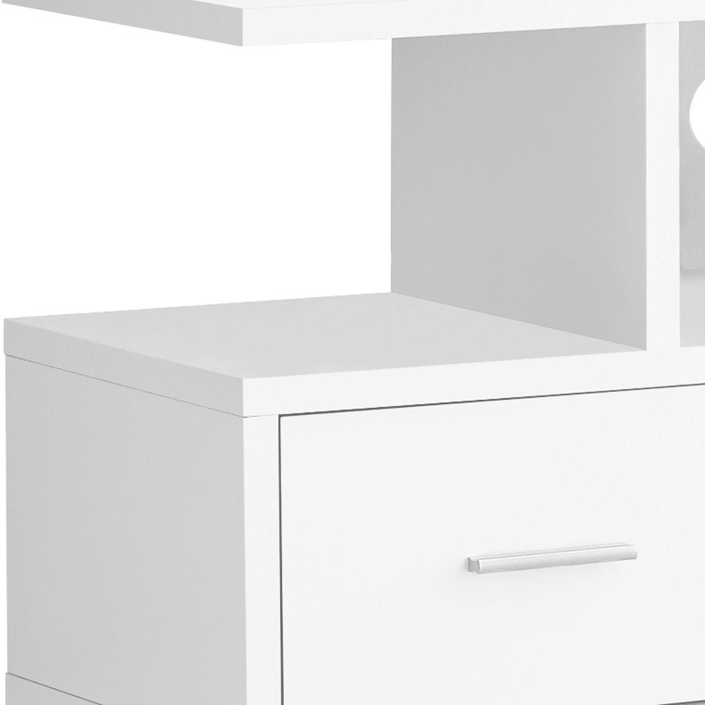 Cabinet Enclosed Storage, TV Stand - White