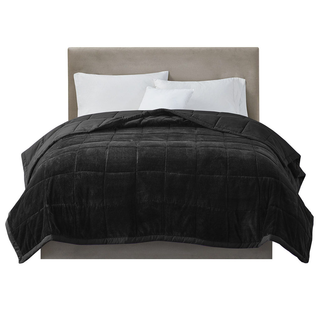 Reversible Heiq Smart Temperature Down Alternative Blanket - Black