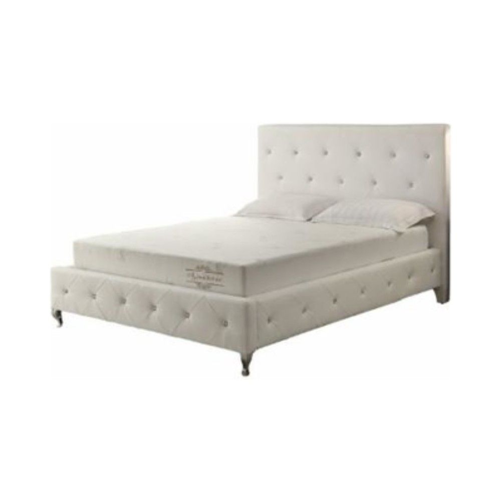 6" Queen Polyester Memory Foam Mattress Covered In A Soft Aloe Vera Fabric - White