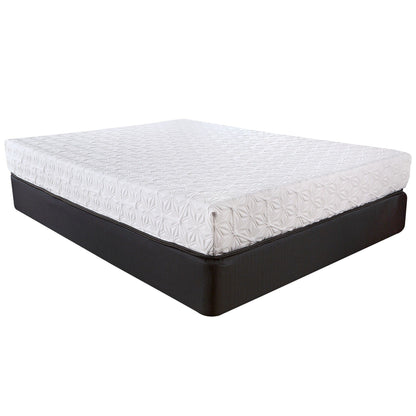 8" California King Three Layer Gel Infused Memory Foam Smooth Top Mattress - White / Black