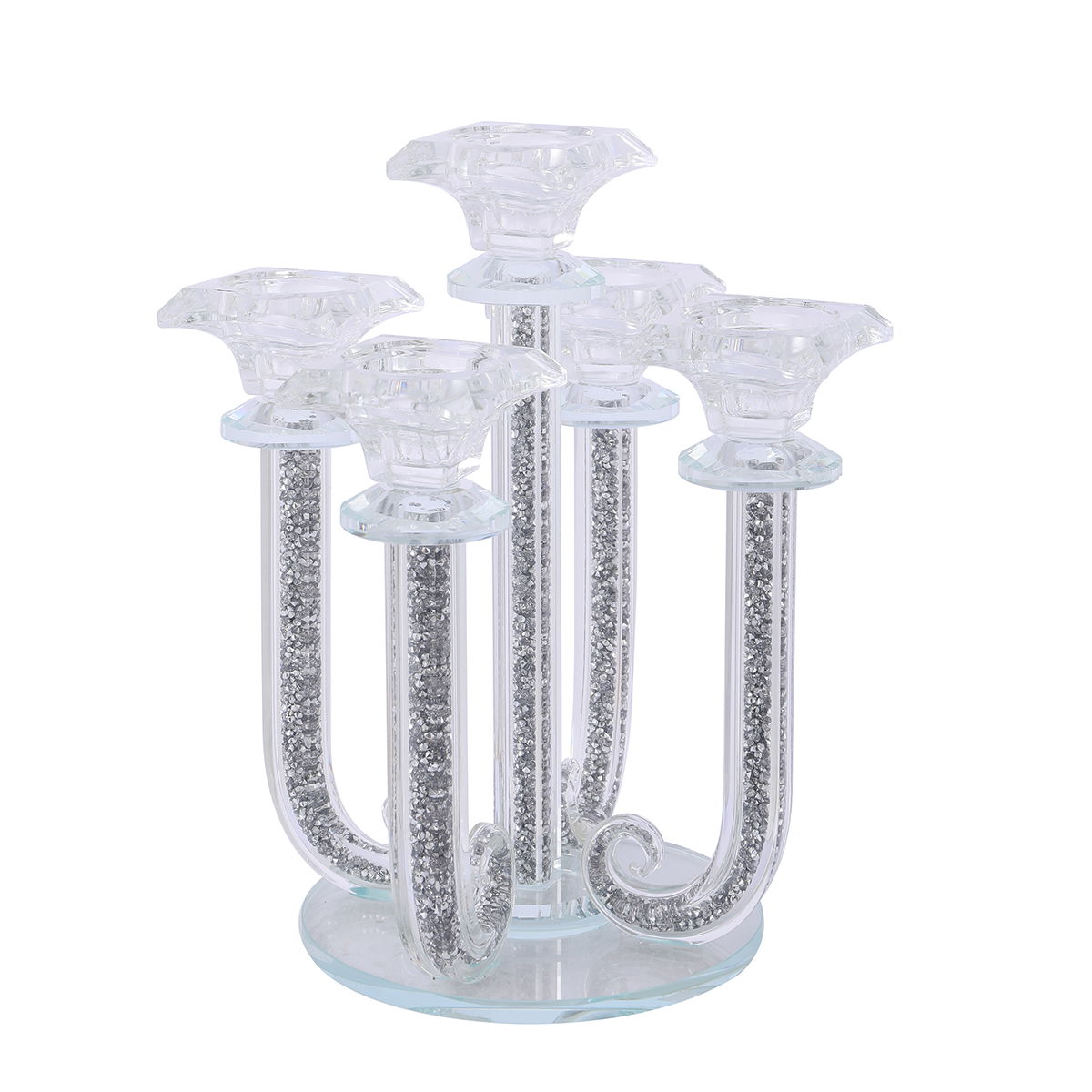 Ambrose Candle Holder (Holds 5 Candles) - Silver