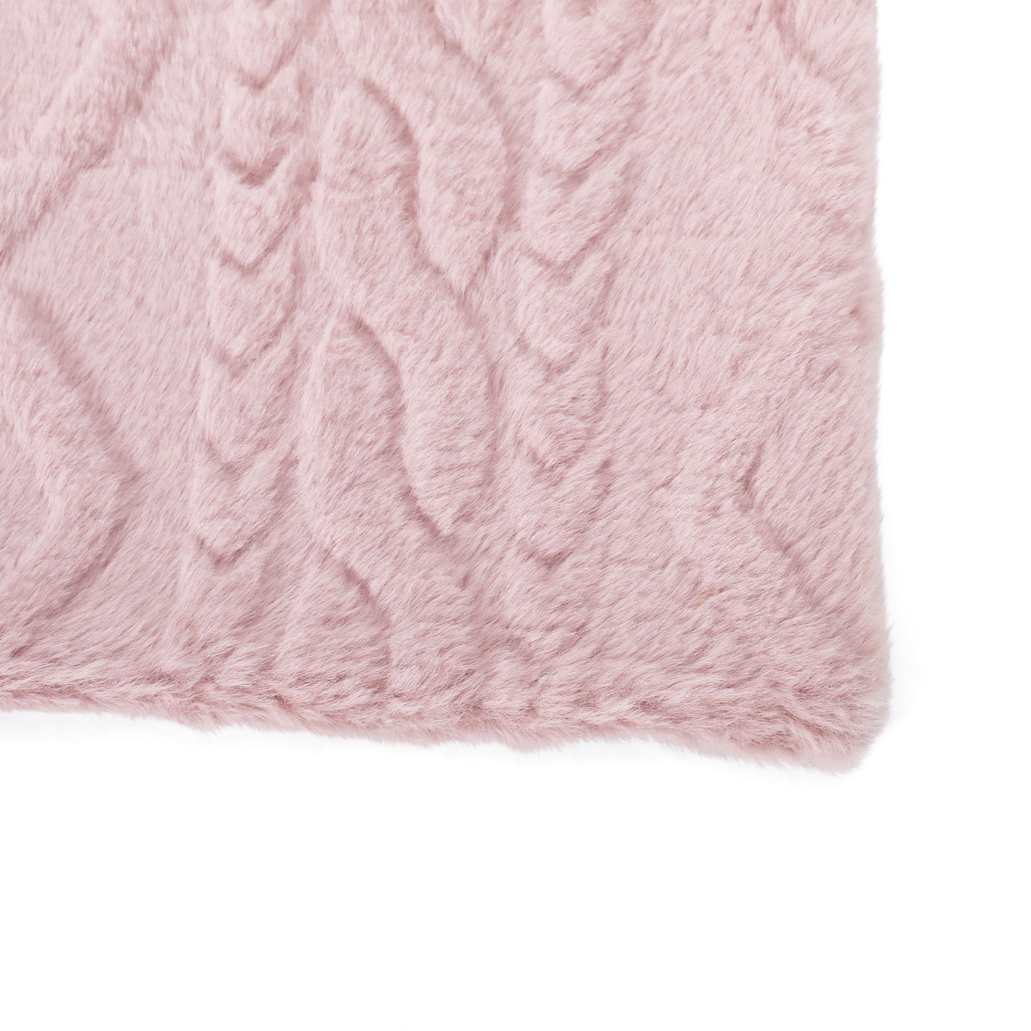 Throw BlankeT-Pink - Faux Fur