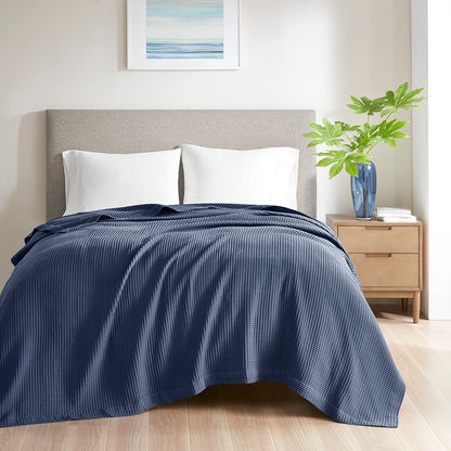 Comfort Cotton Blanket - Blue